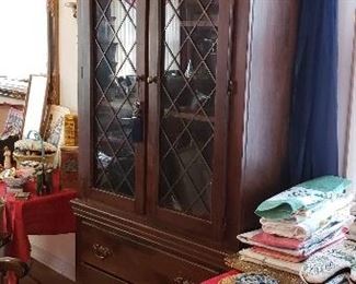 2 Beautiful Wood Cabinets- Lots of storage