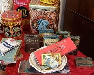 Large Collection of Vintage Tins