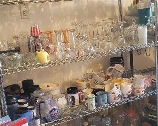 Large Assortment of Glasses, Mugs and Canisters for Holiday Hosting or Gift Giving