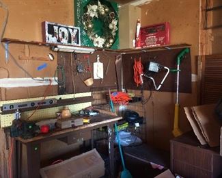 Tools, vice, holiday items 