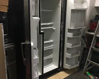 stainless steel side-by-side refrigerator