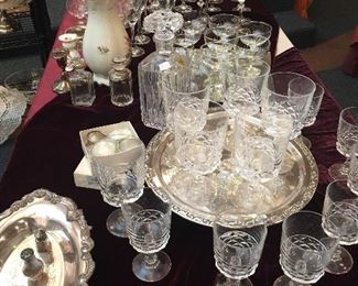 Silver, crystal, glasses, vases, housewares