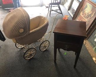 Antique baby buggy