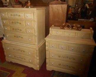 Newer chest on chest and chest of drawers