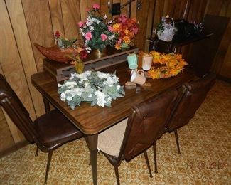 vintage table and chairs
