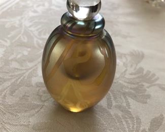 R. Eickholt signed glass perfume bottle