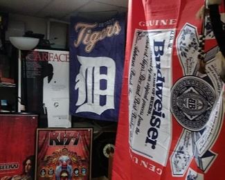 Framed posters Scareface Kiss Johnny Depp Blow..Detroit Tigers Banner...Budweiser Banner ( Large )
