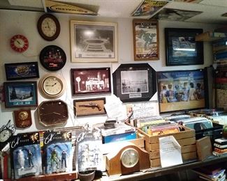 Wall Pictures....Record Albums....X-Files Action Figures...Clocks and more