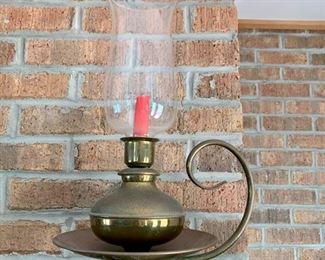 Brass candlestick with a hurricane (2)