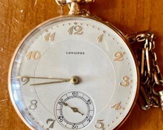 14 karat Longines pocket watch