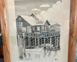 Vintage John’s Pass Etching