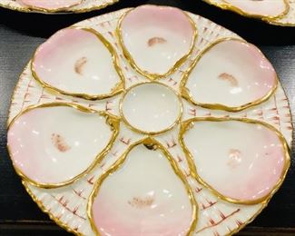 ANTIQUE GERMAN OYSTER PLATES