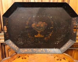 ANTIQUE TOLE SERVING TRAY