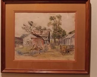 Signed watercolor