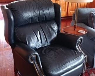 Blue leather chair