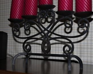 Candle holder close up.