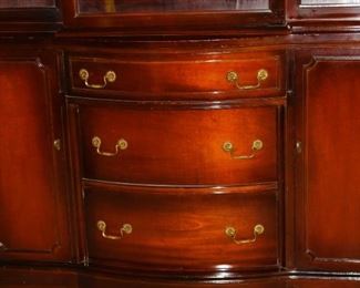 Antique hutch drawers.