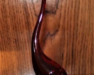 Viking ruby red collectible art glass.