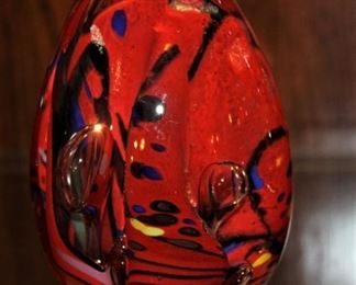 Stunning art glass paper weight.