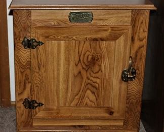 White Clad Antique Oak Ice Box