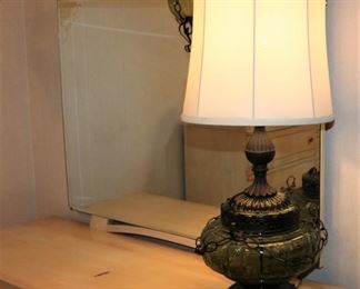 Tall mid century lamp and shade