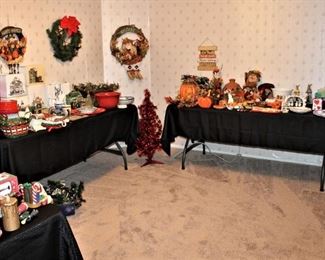 A large assortment of holiday items
