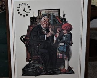Norman Rockwell Clock picture