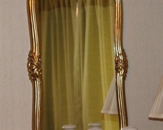 Gold framed mirror