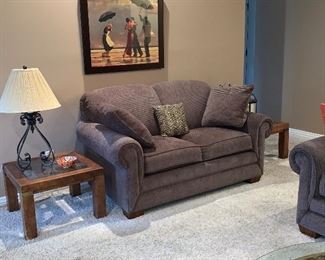 Loveseat with matching sofa like new