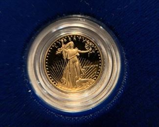 1989 One-Tenth Ounce American Eagle Gold Proof Coin