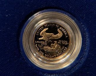 1989 One-Tenth Ounce American Eagle Gold Proof Coin