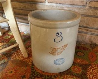#3 Red Wing Union Stoneware Crock