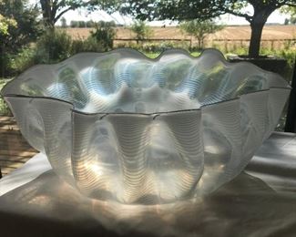 Large Dale Chihuly Glass Bowl