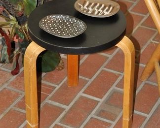 Alvar Alto stool with Marshall Studios pottery