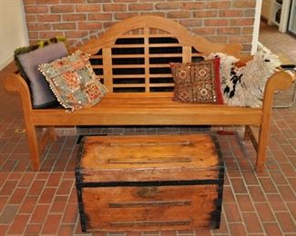 Bench and antique chest