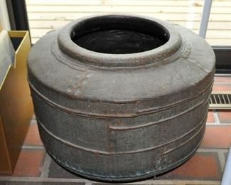 Large ceramic vessel attributed to David Shaner