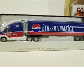 Pepsi Generationext Die Cast Freightliner Semi Truck Coin Bank By Liberty