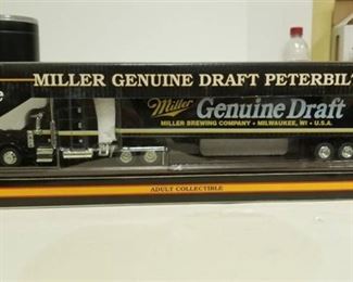 Peterbilt 379 With Van Trailer Miller Genuine Draft Beer 1:64