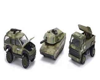 True Heroes 4.75 inch Military Vehicles 3 Pack - APC, Launcher , Tank