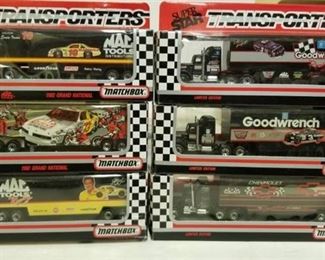 Super Star Transporters with 3 Different Dale Earnhardt transporters HO Scale