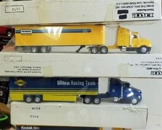 4 Ertl Semi / Kodak Film Racing/Sunoco Ultra Racing/Penske Truck Leasing/Country Time Racing, 1/64 scale, See PIX, New Box