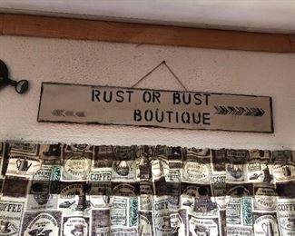RUST OR BUST BOUTIQUE SIGN