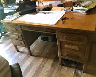 OLD MISSION STYLE DESK LOTS OF STORAGE