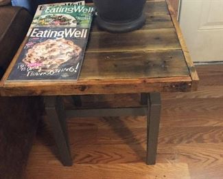 HAND MADE SIDE TABLES WIRH MATCHING COFFEE TABLE