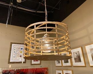 Pair of Industrial Chandeliers. 