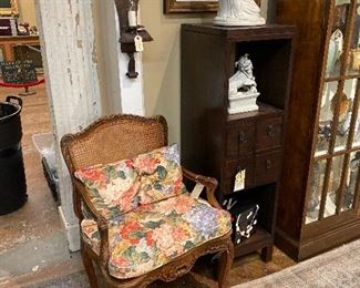 French caned arm chair