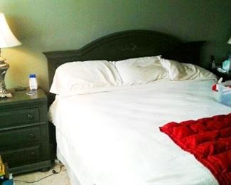 King size bedroom set--4 pieces including matching dresser- credenza