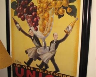 Large French advertising poster - wine