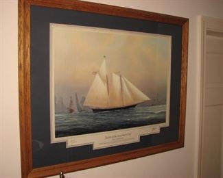 Yacht racing art