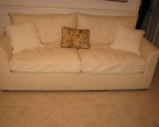 Marshall Fields white sofa
